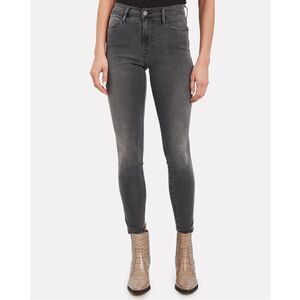 Frame Denim Le High Burton High Rise Skinny Jeans Washed Black 25